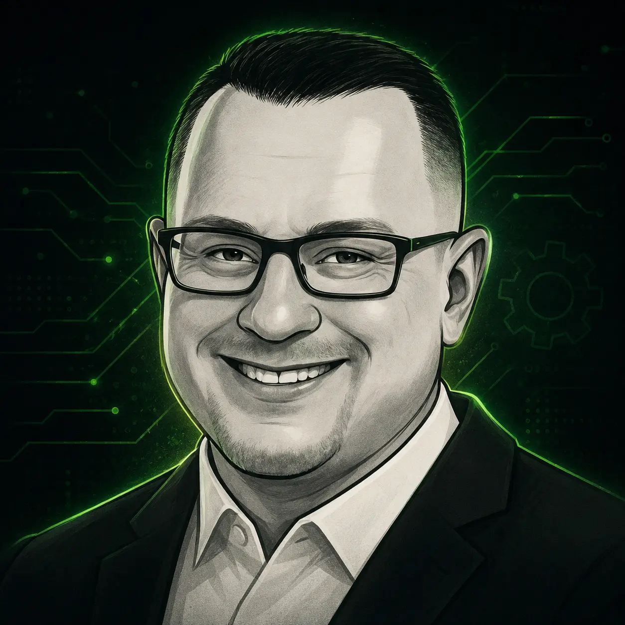 Stylised portrait of Robert Seemann